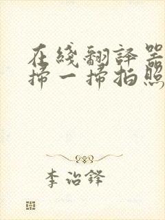 在线翻译器拍照扫一扫拍照翻译的软件