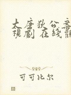 大唐狄公案 电视剧 在线观看