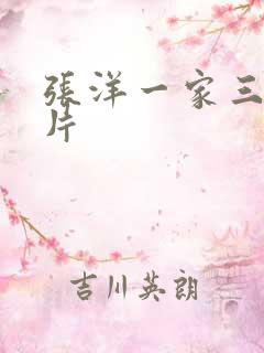 张洋一家三口照片