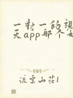 一对一的视频聊天app哪个好