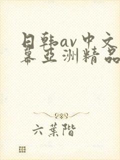 日韩av中文字幕亚洲精品