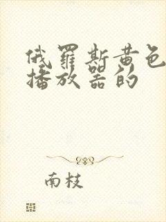 俄罗斯黄色录像播放器的