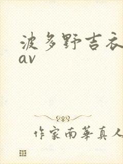 波多野吉衣一级av