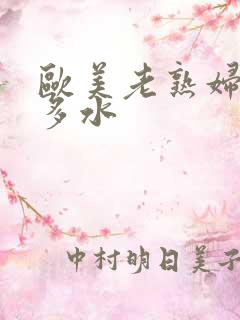 欧美老熟妇多毛多水