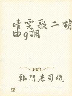 晴雯歌二胡伴奏曲g调