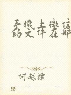 手机上微信保存的文件在哪个文件夹