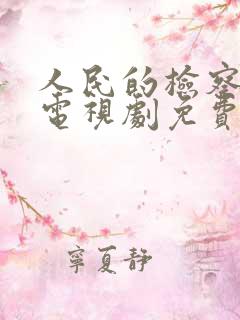 人民的检察官 电视剧免费观看全集