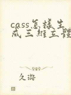 cass怎样生成三维立体图