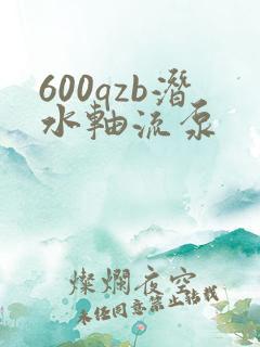 600qzb潜水轴流泵