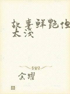 故事鲜艳但缘分太浅