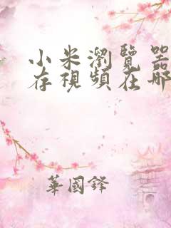 小米浏览器的缓存视频在哪个文件夹