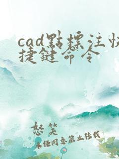 cad点标注快捷键命令