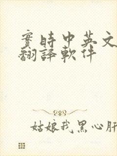 实时中英文对话翻译软件