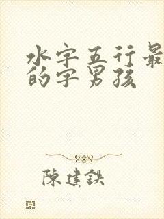 水字五行最吉利的字男孩