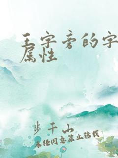 王字旁的字五行属性