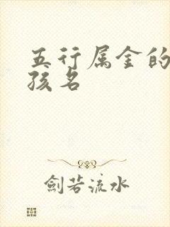 五行属金的字男孩名