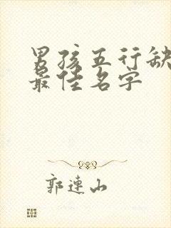 男孩五行缺金的最佳名字