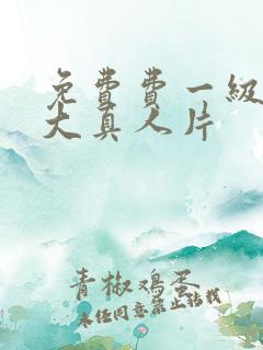 免费费一级特黄大真人片