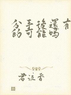 分手后还有挽回的可能吗