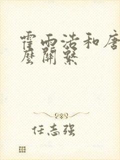 霍雨浩和唐三什么关系