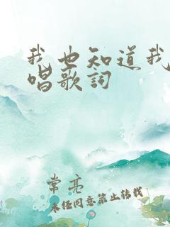 我也知道我配原唱歌词