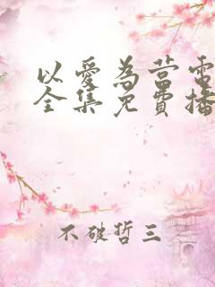 以爱为营电视剧全集免费播放