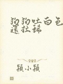 狗狗吐白色粘液还拉稀