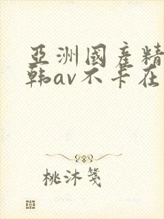 亚洲国产精品日韩av不卡在线