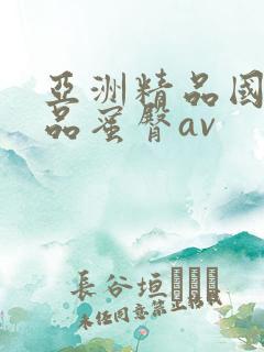 亚洲精品国产精品蜜臀av