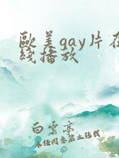 欧美gay片在线播放