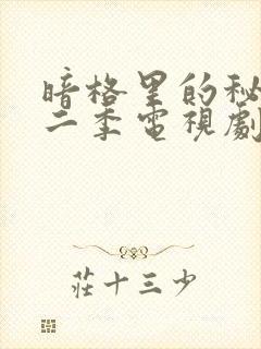 暗格里的秘密第二季电视剧免费观看