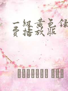 一级黄色录像免费播放版