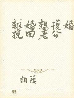 离婚想复婚怎么挽回老公