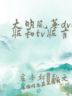 大明风华dvd版和tv版有什么区别