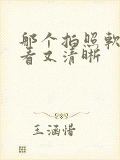 那个拍照软件好看又清晰