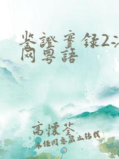 鉴证实录2港剧网粤语