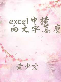 excel中横向文字怎么变竖向