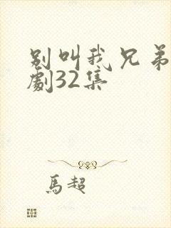 别叫我兄弟电视剧32集