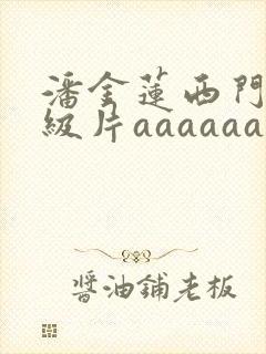 潘金莲西门庆一级片aaaaaa免费