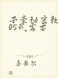 子豪秘密教学105我需要