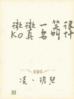 微微一笑很倾城ko真名叫什么