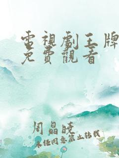 电视剧王牌部队免费观看