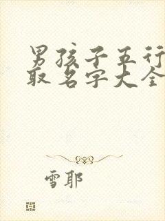 男孩子五行属木取名字大全