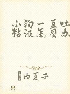 小狗一直吐白色粘液怎么办