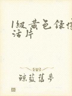 1级黄色录像生活片