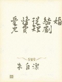 爱情从结婚开始免费短剧