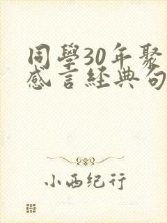 同学30年聚会感言经典句子