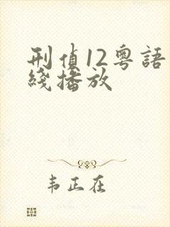 刑侦12粤语在线播放