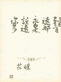 你说永远到底有多远是哪首歌的歌词