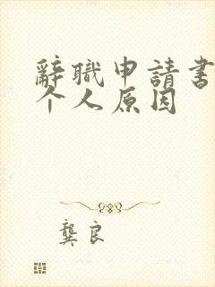 辞职申请书由于个人原因